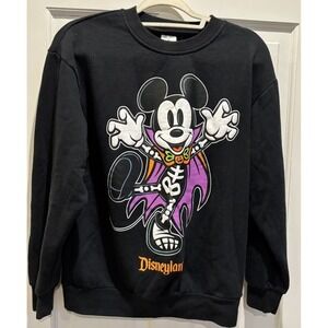 Disney Parks Halloween‎ Mickey Vampire Front Back Crewneck Sweatshirt Size Small